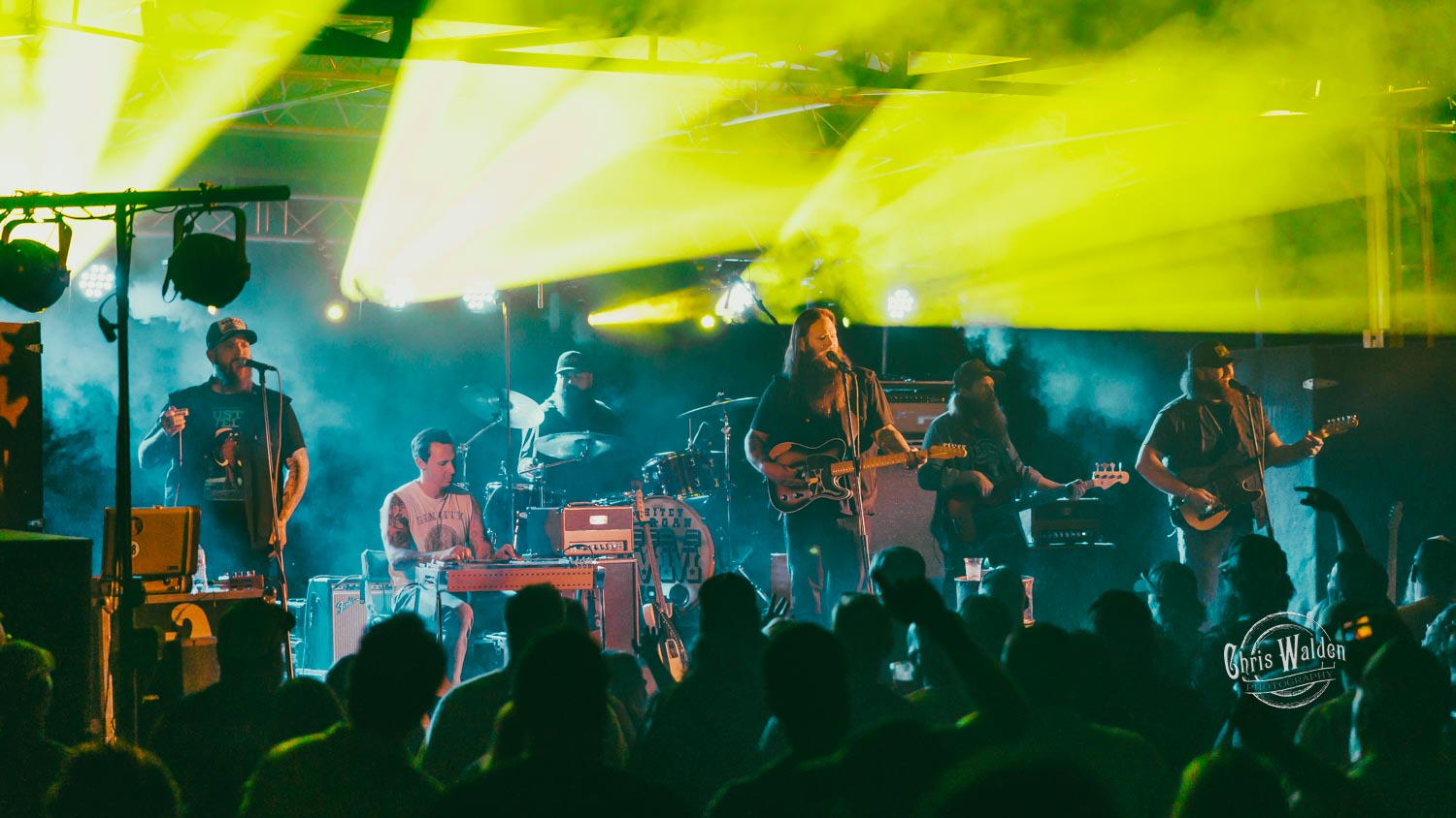 BAnd playing under stage lights